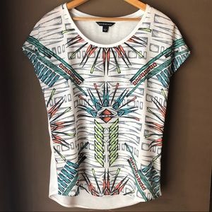 Rock & Republic Graffiti Art Tshirt Blouse Small